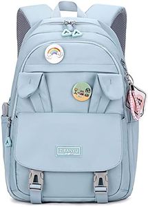 Makukke School Backpack for Women, Laptop Backpack 15.6 Inch College School Bag Anti Theft Travel Daypack Bookbag for Girls, Blue, Large, Modern