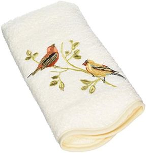 Avanti Linens - Hand Towel, Soft & Absorbent Cotton Towel (Premier Songbirds Collection, Ivory)