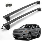 Roof Rack Cross Bars Compatible with 2011-2021 Grand Cherokee with Grooved Side Rails, Lockable Aluminum Cross Bar for Rooftop Cargo Carrier Luggage Kayak Canoe Bike Snowboards