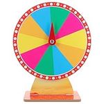 Didiseaon Prize Wheel Spinners with Stand Desktop Roulette Wheel Blank Wheel of Fortune for Carnival Trade Show Game Prop