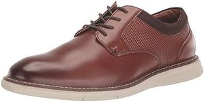 Nunn Bush Men's Chase Plain Toe Oxford Contemporary Lace Up, Cognac, 7 UK