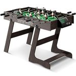 Folding Foosball Table, 4’ x 2’ Full Competition Size Foldable Space Saving Table Soccer for Home, Arcade Game Room, for Indoor or Outdoor, Family Game Night, Perfect for Kids and Adults