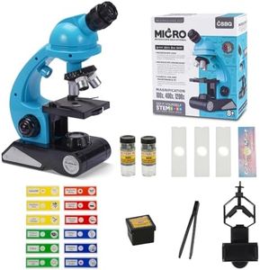 Little World Microscope for Kids, 100x - 1200x Kids Microscope Beginner Microscope Kit, Double LED Light with Phone Stand, Science Kits for Kids STEM Gift toys for age 5-7 8-13
