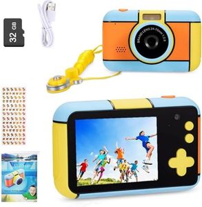 YunLone Kids Camara 24MP 1080P FHD Video Camera Gifts for Kid Boys Girls 4-12 Years Selfie Digital Camera for Little Photographer Beginners with 2.4” IPS Screen, 32G Card, Zoom, Filters & Frames