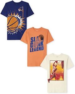 The Children's Place Sports Short Sleeve Graphic T-Shirts, Basketball Slam 3-Pack, Large