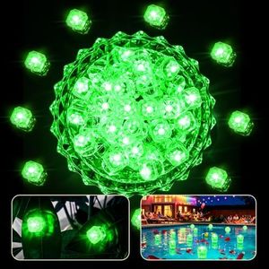 Aogist 48pcs Green Mini Diamond LED Lights Waterproof Battery Operated