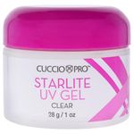 Cuccio Pro - Starlite UV Gel - Clear | Maintains Natural Nail Thickness | for Women - Nail Gel - 28g