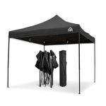 All Seasons Gazebos 3x3m Heavy Duty Fully Waterproof Pop up Gazebo With Accessory Pack - Black