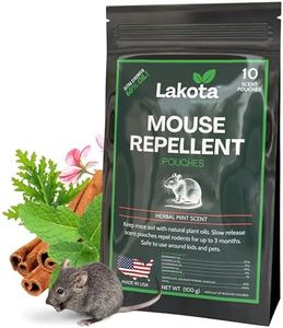 Extra-Strength Mouse Repellent Pouches, 10 Pack Rodent Repellent Indoor for Car Engines/RV/Boat/Cabin/Shed/Garage/House Mice Repellent Indoor, Peppermint Oil Mouse Deterrent (Herbal Mint Scent)