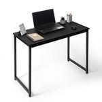 CAPHAUS 40 Inch Computer Desk, Home Office Desk, Modern Work Desk, Writing Desk for Small Space, Simple Desk for Home Use & Office, PC Table, Gaming Desk, Space-Saving Workstation, Black