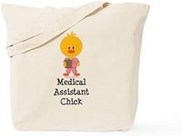 CafePress Medical Assistant Chick Tote Bag Natural Canvas Tote Bag, Reusable Shopping Bag