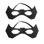 SOUTHSKY Black Eye Masks Superhero 2pcs Half Face,Bat Eyemask for Halloween,Festival,Carnival,Fancy Dress,Party