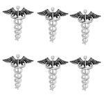 Mahi Combo 6 of Caduceus Doctor's Brooch/Lapel Pin for Men and Women (CO1105650R6Q)