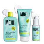 Moxie Beauty Ditch-The-Frizz Trio | Gentle Cleansing Shampoo (200ml), Ultra Hydrating Conditioner (175ml) & Frizz Fighting Hair Serum (50ml)
