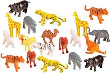 Mini Animals Jungle Party Pack - Plastic Wild Mini Educational Animal Kids Small Toys - Fun Gift Figures Party Favor Supplies - 100 Piece Bulk Set