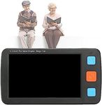 Magnifier 5 Inches 4X~32X Zoom Magnification Portable Electronic Magnifier Visually Impaired Reading Newspaper Digital Magnifying Glass,17 Color Modes,for Seniors,Low Vision,Black