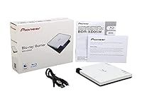 Pioneer BDR-XD05W 6X Slim Portable USB 3.0 Blu-Ray Burner (White) - Supports BDXL/BD/DVD/CD - Bonus CyberLink Media Suite 10 Windows Software