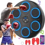 2024 New Smart Music Boxing Machine, Bluetooth Boxing Machine with Wall Mounted, Boxing Gym Training Equipment, Home Workout Boxing Target Machine for Home, Indoor(1 Adult Glove,1 Child Glove)