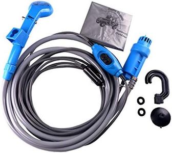 LIEBMAYA Outdoor Doccia Portatile da Campeggio 12V Portable Auto Doccia Elettrica con Tubo Flessibile Arancia blu
