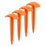 Mini Drone Air Pix 7.9 Cm Windproof Stakes For Landing Mats Landing Nails For DJI Mavic Air 2S/ Mini 2/ Mini SE/Mini/Air 2 Drone Helipad With Holes (4 Pcs Orange) Bphs1-xf4 (orange, One Size)