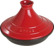 STAUB Cast Iron Tajine - Non Stick, Enamel, Cherry - Made in France