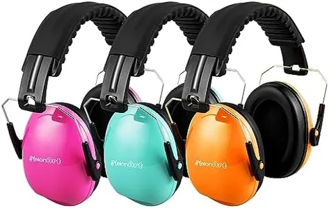 MelonArt Kids Ear Protection Earmuffs Safety Hearing Protection Headphones Noise Reduction for Autism Sensory Kids Chirldren (Mint & Pink & Orange)