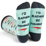 Lavley I'd Rather Be Fishing Socks with Lures Pattern