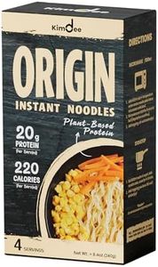 Kimdee High Protein Instant Raman Noodles, Plant-Based Protein, Vegan, Non-Fried, Non-GMO, 8.4oz, 4 Servings per box, 1 Box (Origin Flavor)