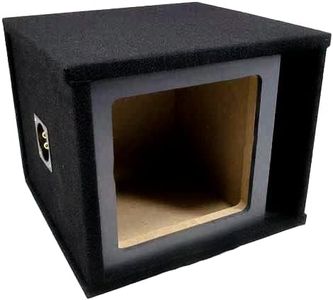 American Sound Connection Car Audio Single 10" Vented Square Paintable Sub Box fits Kicker L7 Subwooofer