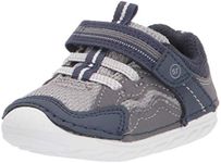 Stride Rite Unisex-Child Soft Motion Kylo Sneaker, Navy/Gray, 3.5 Wide Infant