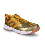 Nivia Super Court 2.0 Badminton Shoes | The Pinnacle of Court Excellence | Perfect for Badminton, Pickleball, and Padel | Precision Comfort and Exceptional Court Play | (Golden) | Size UK07