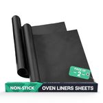 Large Heavy Duty Oven Liner (2 Pack) - Teflon Oven Liners for Bottom of Oven for Gas, Electric and Fan Assisted Ovens - Reusable Non-Stick Oven Mats for Bottom of Oven - BPA Free