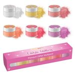 Edible Glitter Multipack (6 x 3g Jar) - Assorted Colours of Sparkling Glitter for Drinks, Cocktails, Desserts and Ice Cream, Cake and Muffins Decoration - Food Grade Shimmering Dust Set (Glitter Warm)