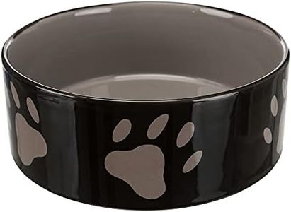 Trixie Gamelle en céramique avec Pattes -1,4 l - Diamètre : 20 cm - Couleur Assortie (Marron ou Taupe)