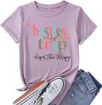 Qbily Girl's Weekend Shirt Matching Bestie Friends Vacation Trip Party Graphic Tees Tops for Women, 615-purple, X-Large