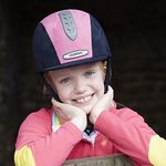 Champion Junior X-Air Plus Riding Hat - Navy/Hot Pink: 6.7/8