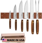 Virginia Boys Kitchens Powerful Magnetic Knife and Kitchen Tool Strip, Holder Made in USA with Black American Walnut Wood (16 inch)