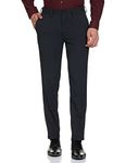 Marks & Spencer Mens Slim Fit Flat Front Stretch Trousers (36) Charcoal