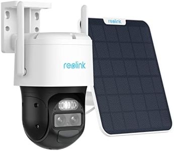 REOLINK 4MP Security Cameras Wireless Outdoor, Pan Tilt, Auto Tracking, 6X Hybrid Zoom, Solar Powered with 2K Color Night Vision, 2.4/5GHz WiFi, Local Storage, No Monthly Fee, Trackmix+Solar Panel