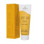 AVEIL Gel Sunscreen SPF 50 | Non-Greasy, Non-Absorbent & No White Cast | For All Skin Types | UVA, UVB, UV & Infrared Rays Protection | Skin Rejuvenating | Repairs from Photo-Ageing | Pack of 1-50ml