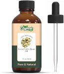 Organic Zing Green Coffee Bean (Coffea Arabica.) Oil | Pure & Natural Carrier Oil for Skincare, Hair Care & Massage- 30ml/1.01fl oz