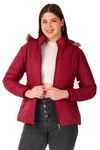 Brazo Women Jacket (IN, Alpha, 2XL, Regular, Maroon)