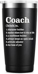 KIKERRO Coach Gifts for Men, Baseball, Softball, Swim, Basketball, Soccer Coach - Funny Coach Noun Definition Gift Idea for Appreciation, Christmas, Birthday, 20oz Insulated Coach Tumbler, Black