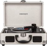 Crosley CR8050A-WS Mini Suitcase Turntable for 3-inch Vinyl Records, White Sand