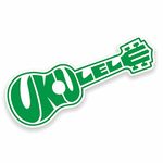 2 x 15cm Ukulele Guitar Vinyl Sticker Laptop Car Hawaii Festival Music Fun #9566 (15cm Wide x 5.5cm Tall)