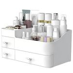 ONXE Makeup Organizer with Drawers,Large Capacity Countertop Organizer for Vanity,Bathroom and Bedroom Desk Cosmetics Organizer for Skin Care,Brushes, Eyeshadow, Lotions, Lipstick, Nail Polish