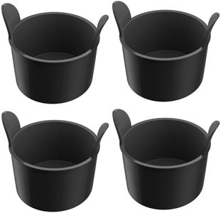 Lamapee Ramekins for Air Fryer, Air Fryer Egg Moulds, Set of 4 -Black