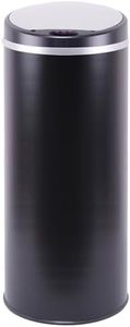 Poubelle de cuisine automatique 42L SOHO Noir mat en acier INOX avec cerclage