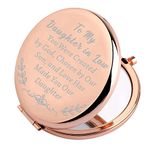 FEELMEM to My Daughter in Law Compact Mirror Daughter-in-Law-Gift Bridal Shower Makeup Mirror Future Daughter in Law Gifts from Mother in Law (Daughter in Law mirror)