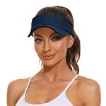 Zando Baseball Cap Sun Hat Women Sun Visors for Women Golf Hats for Women Sun Hat Womens Sun Hats UK Women's Hats & Caps Women's Baseball Caps Sun Hats for Women with Uv Protection Navy Blue One Size